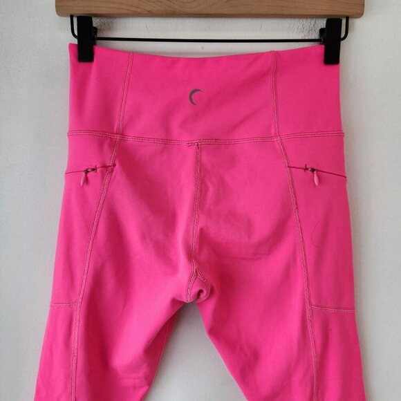 Zyia Active Leggings Hot Pink Cropped Pants Side Pockets Light and Tight 4 - Picture 4 of 7